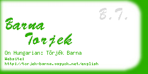 barna torjek business card